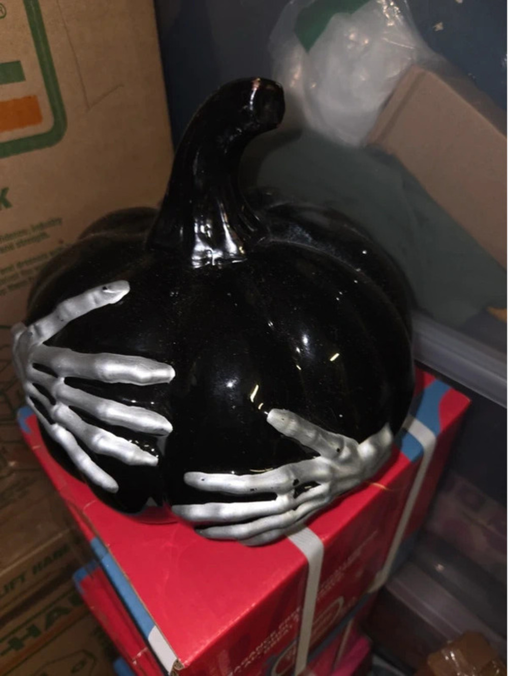 Black decorative pumpkin